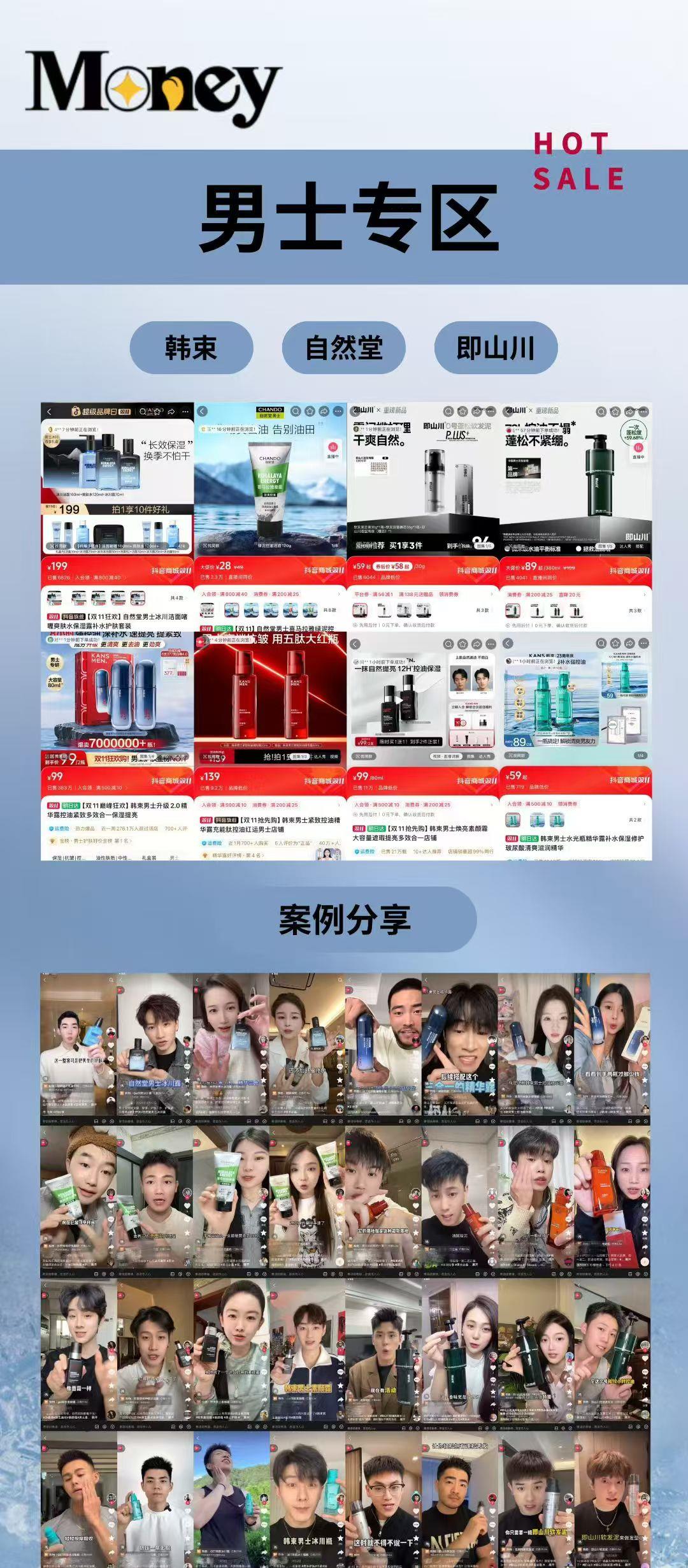 男士专区 · 男性达人内容矩阵